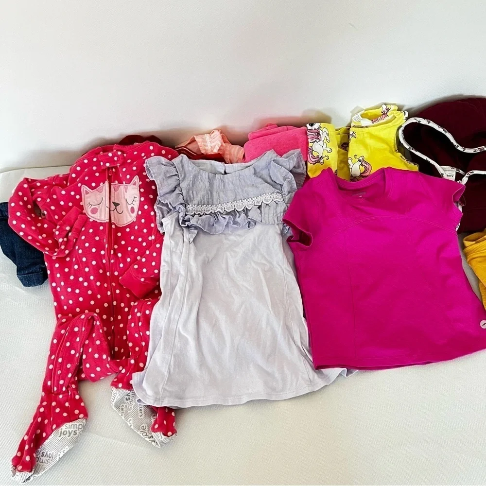 Bundle Lot of 12 Piece Size 6-12 Months Girls Clothing Tops Bottoms Pajama